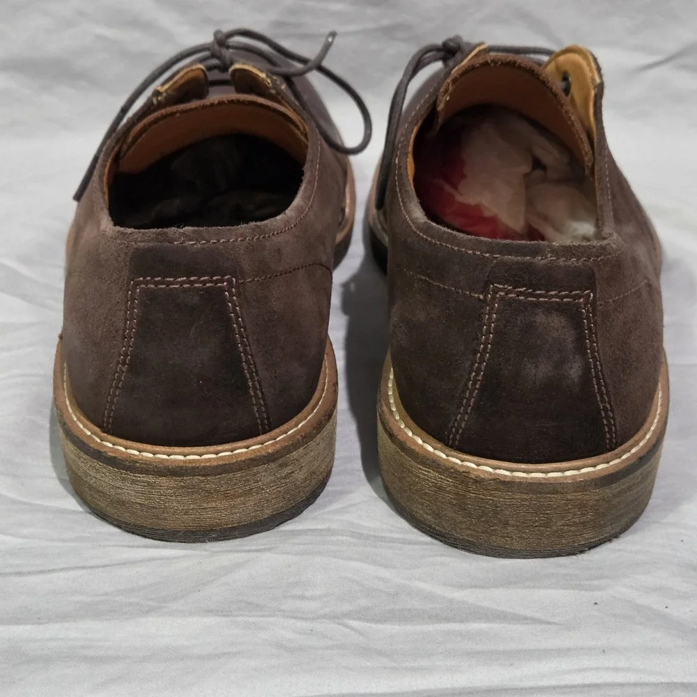 ECCO Kenton Plain Toe Oil Nubuck Leather Derby Oxford Shoe Sz EU 46‎ US 12 12.5